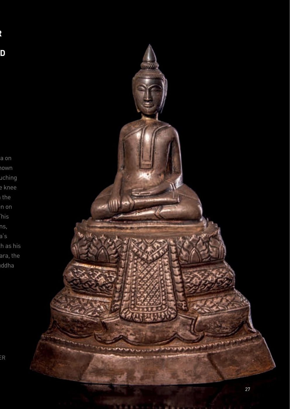 19th Century Silver Figure of a Seated Buddha — Cambodia
