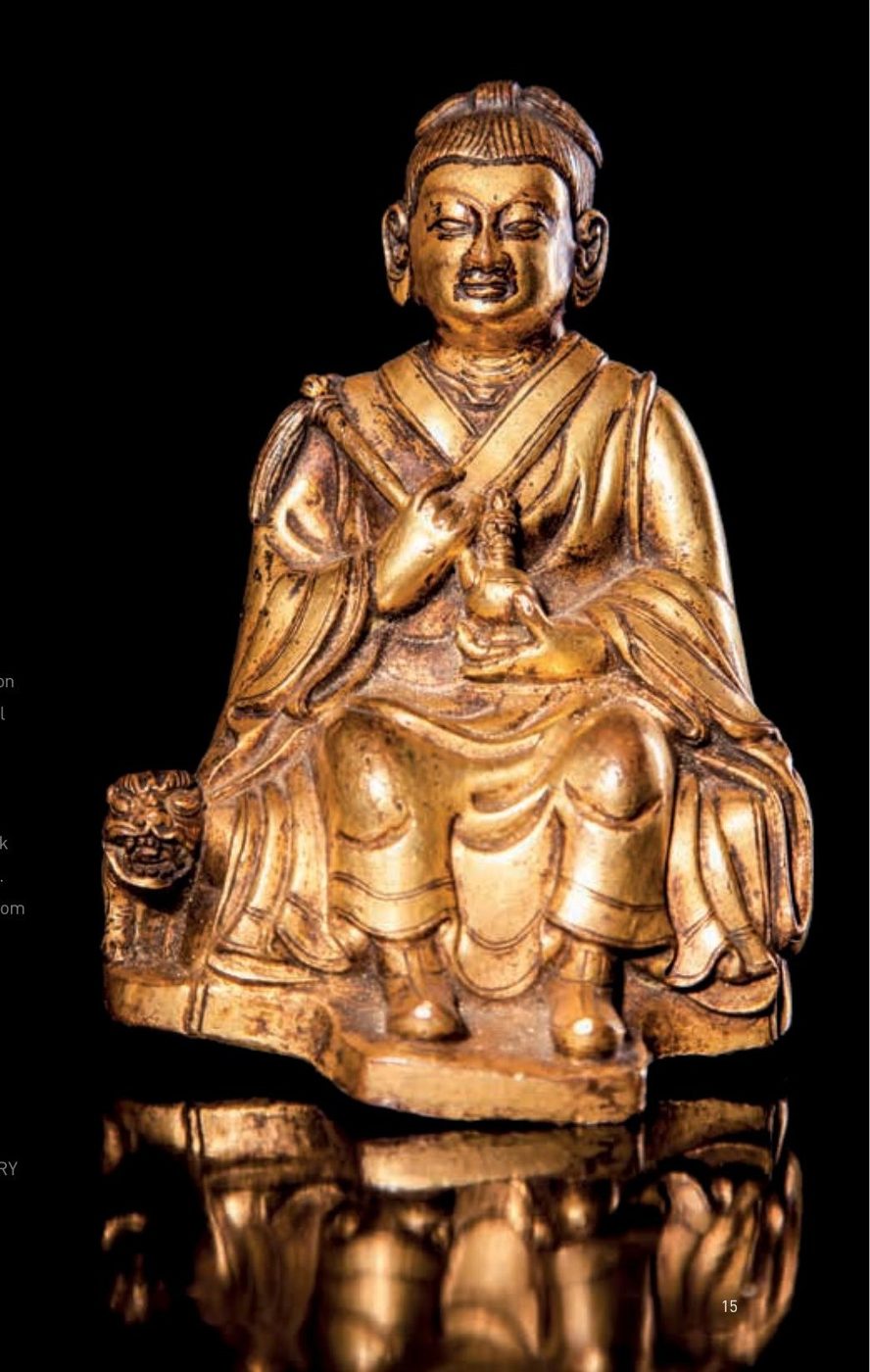 Gilt Bronze Figure of Upasaka Dharmatala — Tibet