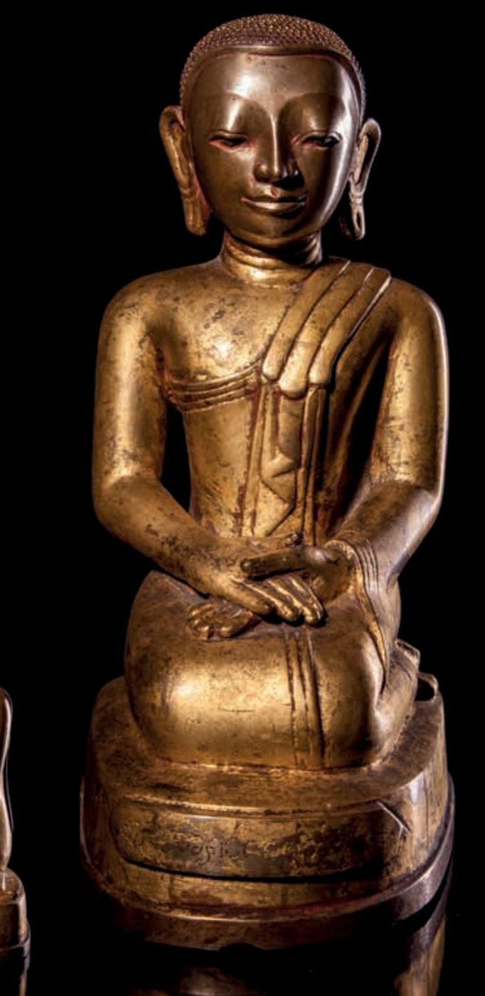 19th Century Burmese Kneeling Monk — Burma