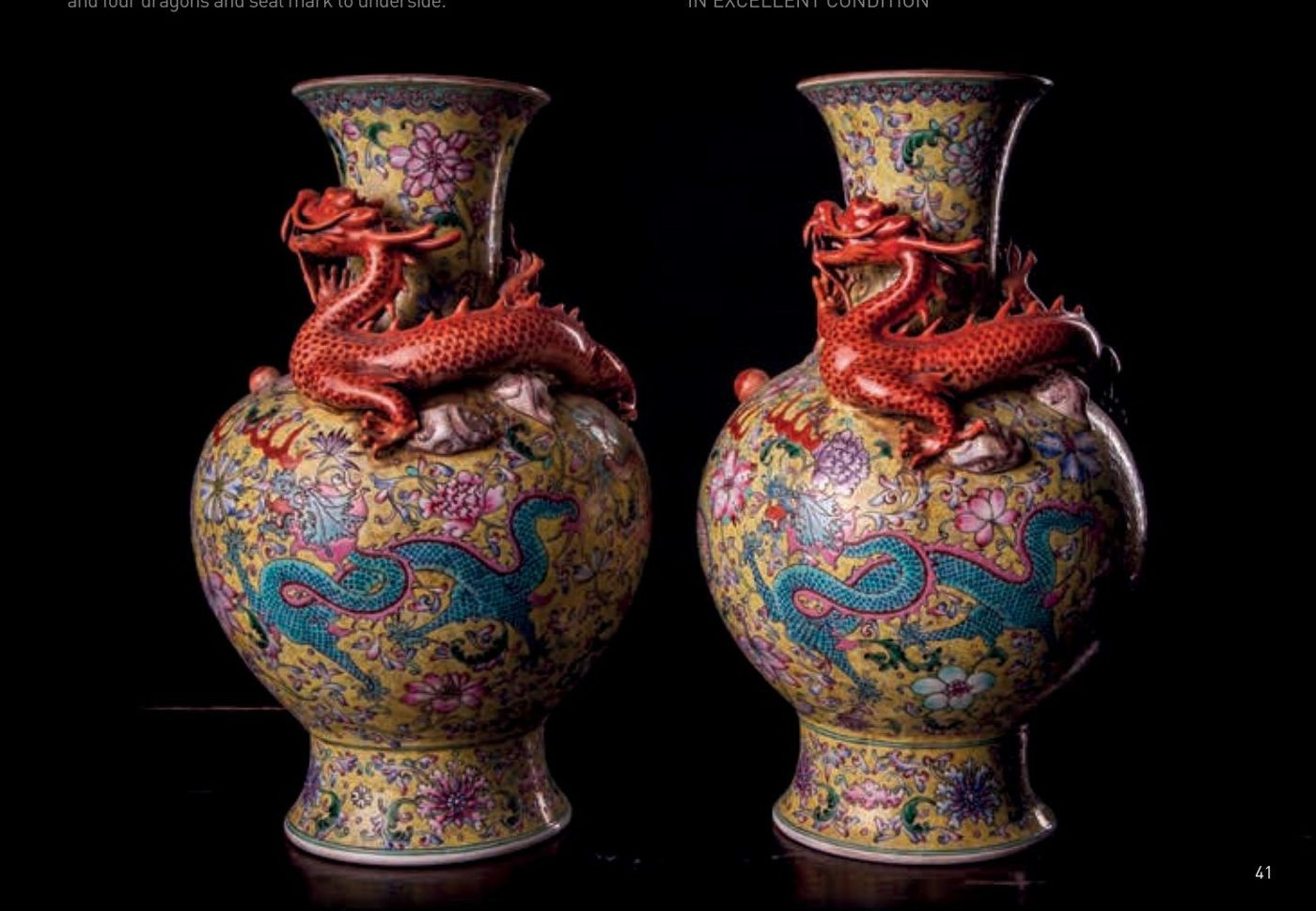 Pair of Cantonese Dragon Vases — Asia