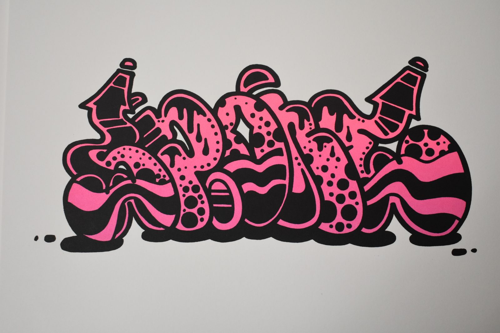 Graffiti / Pink & Black by G13