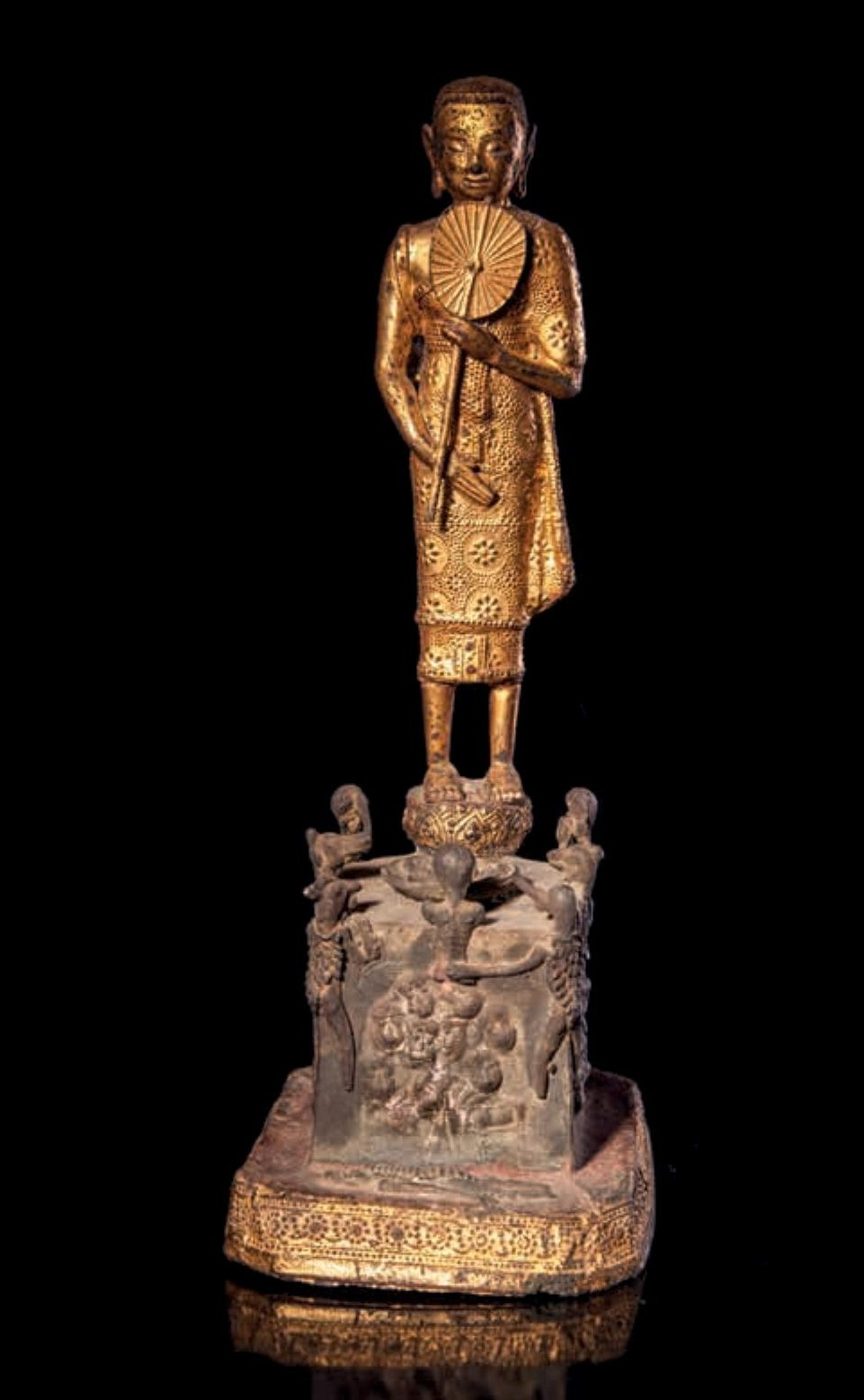 Bronze Phra Malai Visiting Hell — Thailand